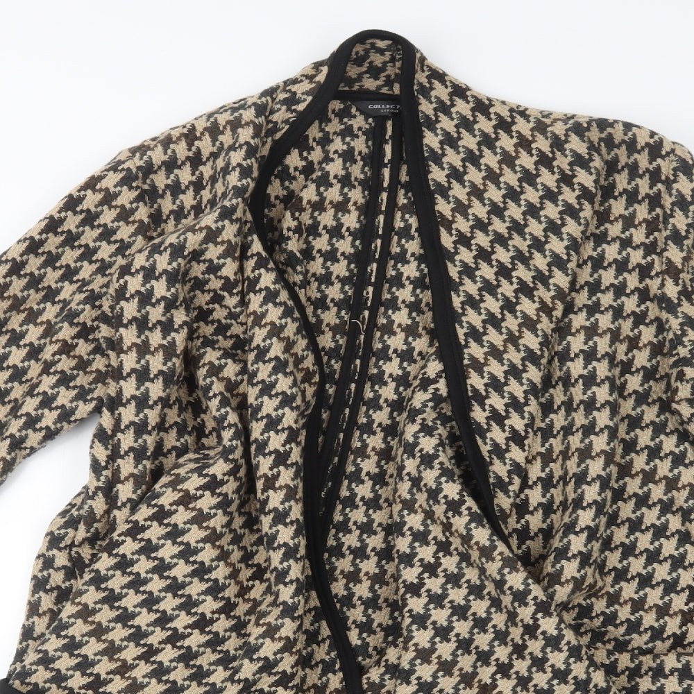 Collection London Womens Black Houndstooth  Jacket  Size 14