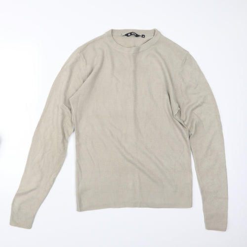 Vintage Mens Beige  Knit Pullover Jumper Size M