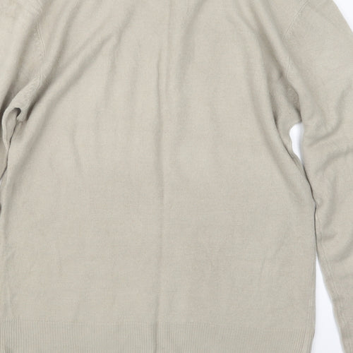 Vintage Mens Beige  Knit Pullover Jumper Size M