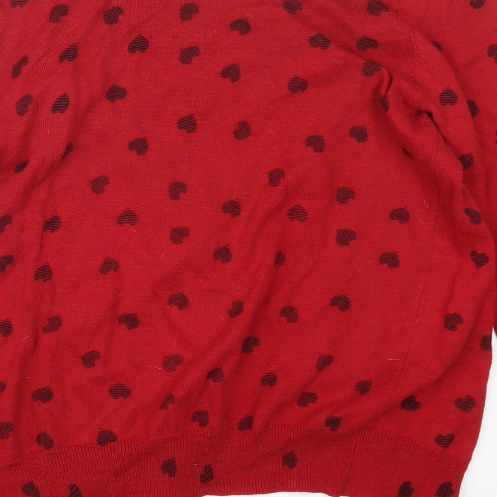 Atmosphere Womens Red  Knit Cardigan Jumper Size 6