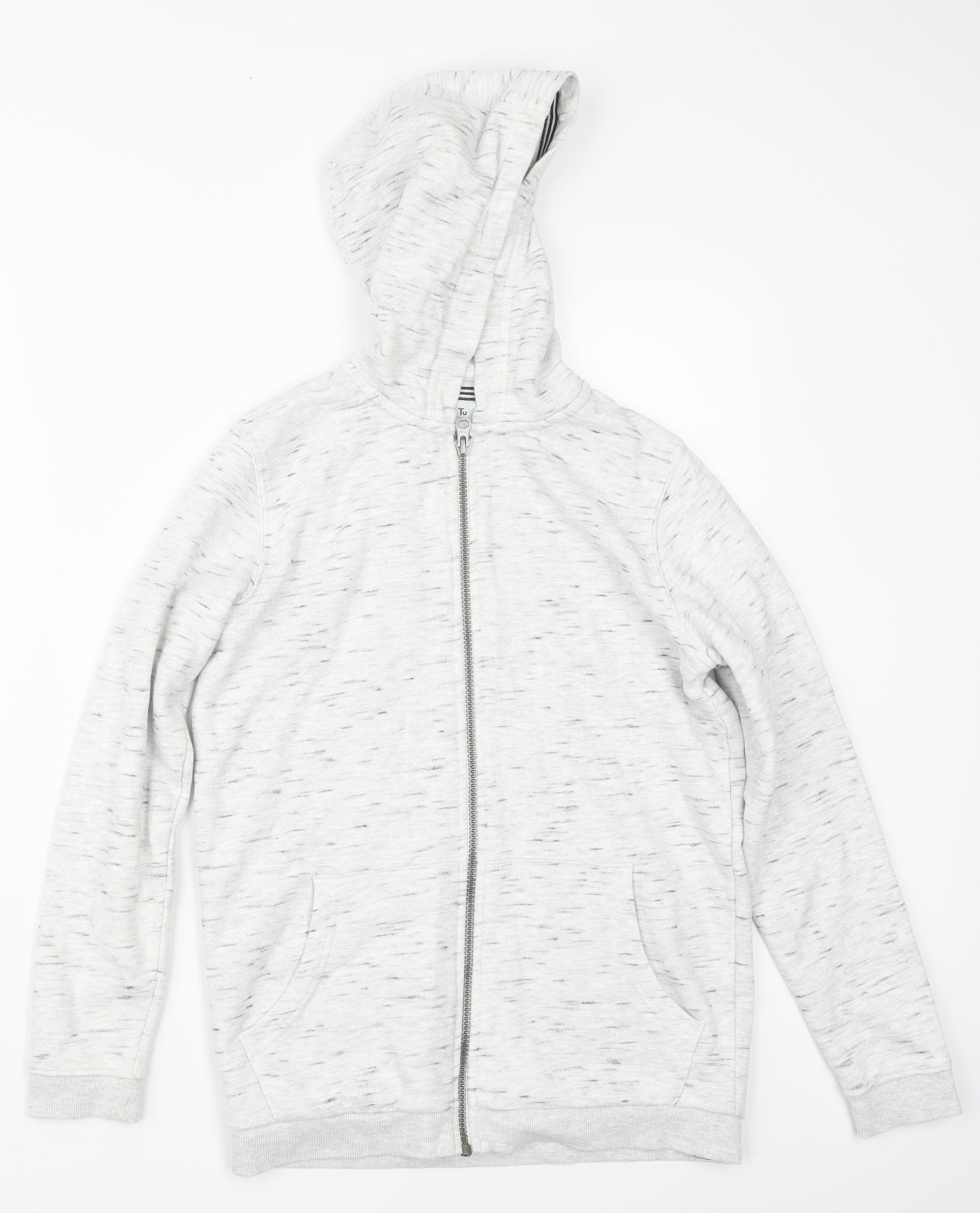 TU Boys White   Full Zip Hoodie Size 12 Years