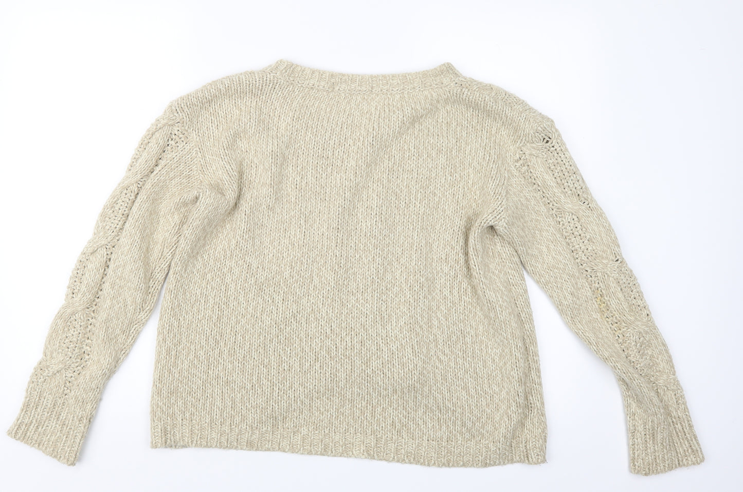 Marks and Spencer Womens Beige  Knit Pullover Jumper Size 12