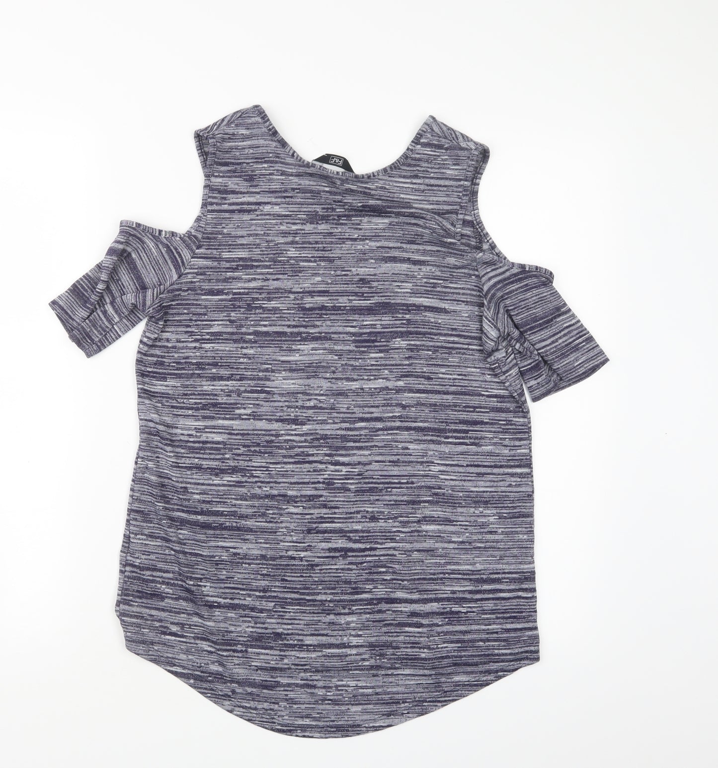 F&F Womens Blue   Basic T-Shirt Size 12  - Open Shoulders