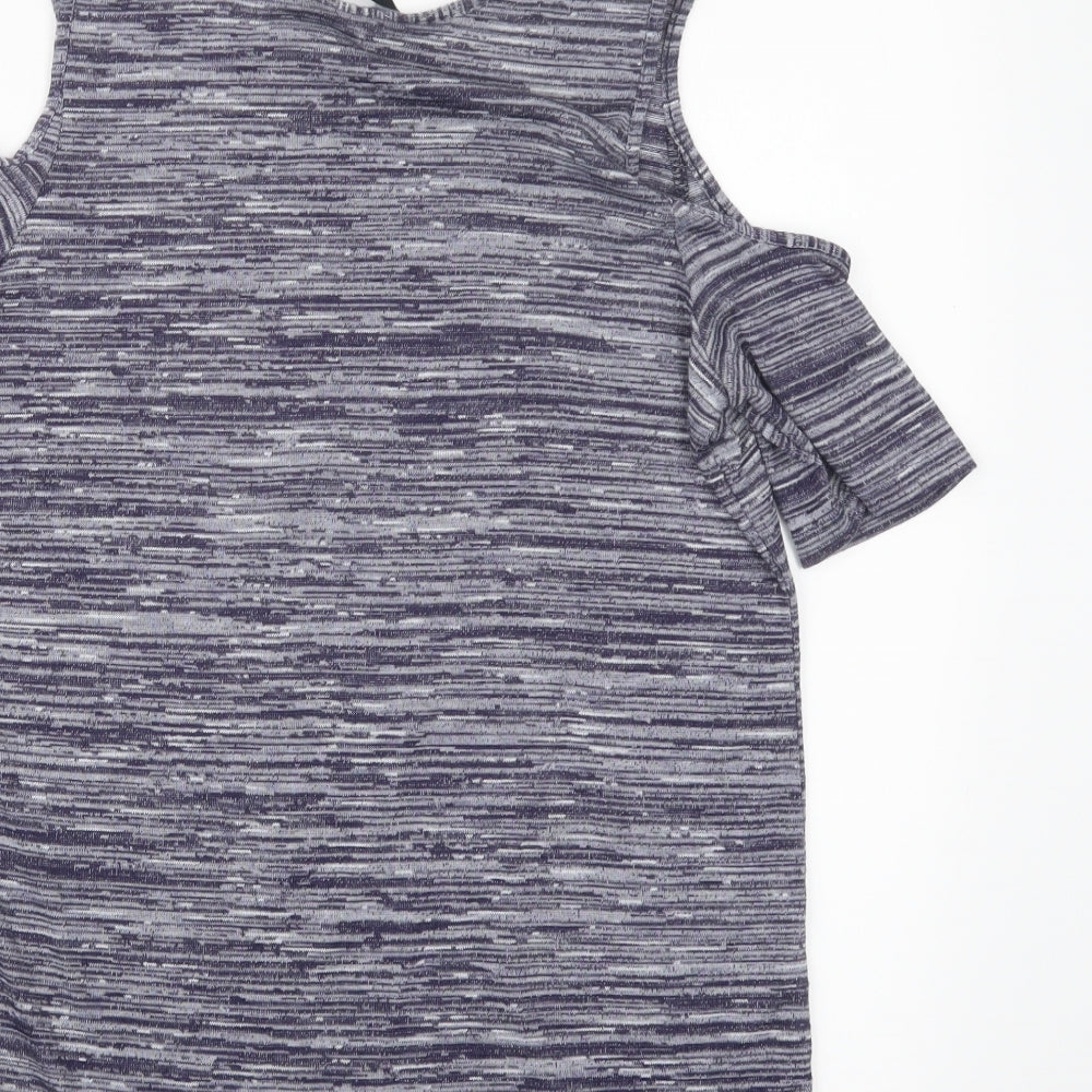 F&F Womens Blue   Basic T-Shirt Size 12  - Open Shoulders