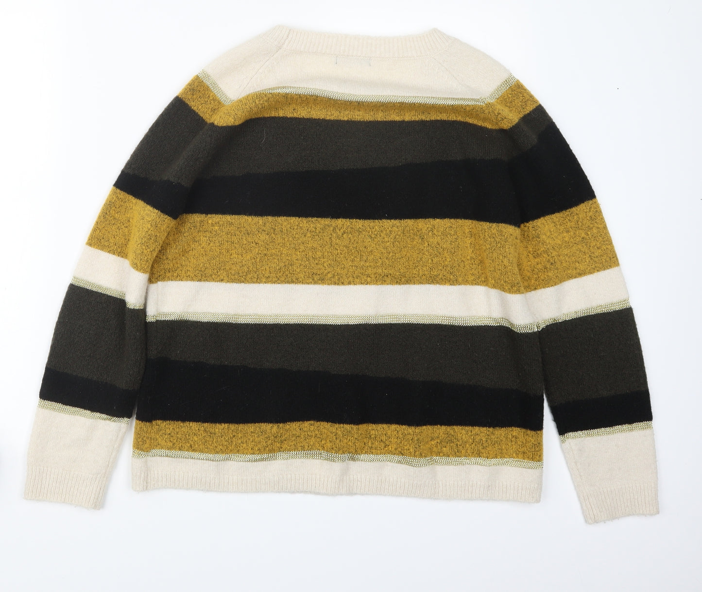 M&Co Womens Yellow  Knit Pullover Jumper Size 14