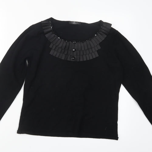 BM Womens Black  Knit Pullover Jumper Size S