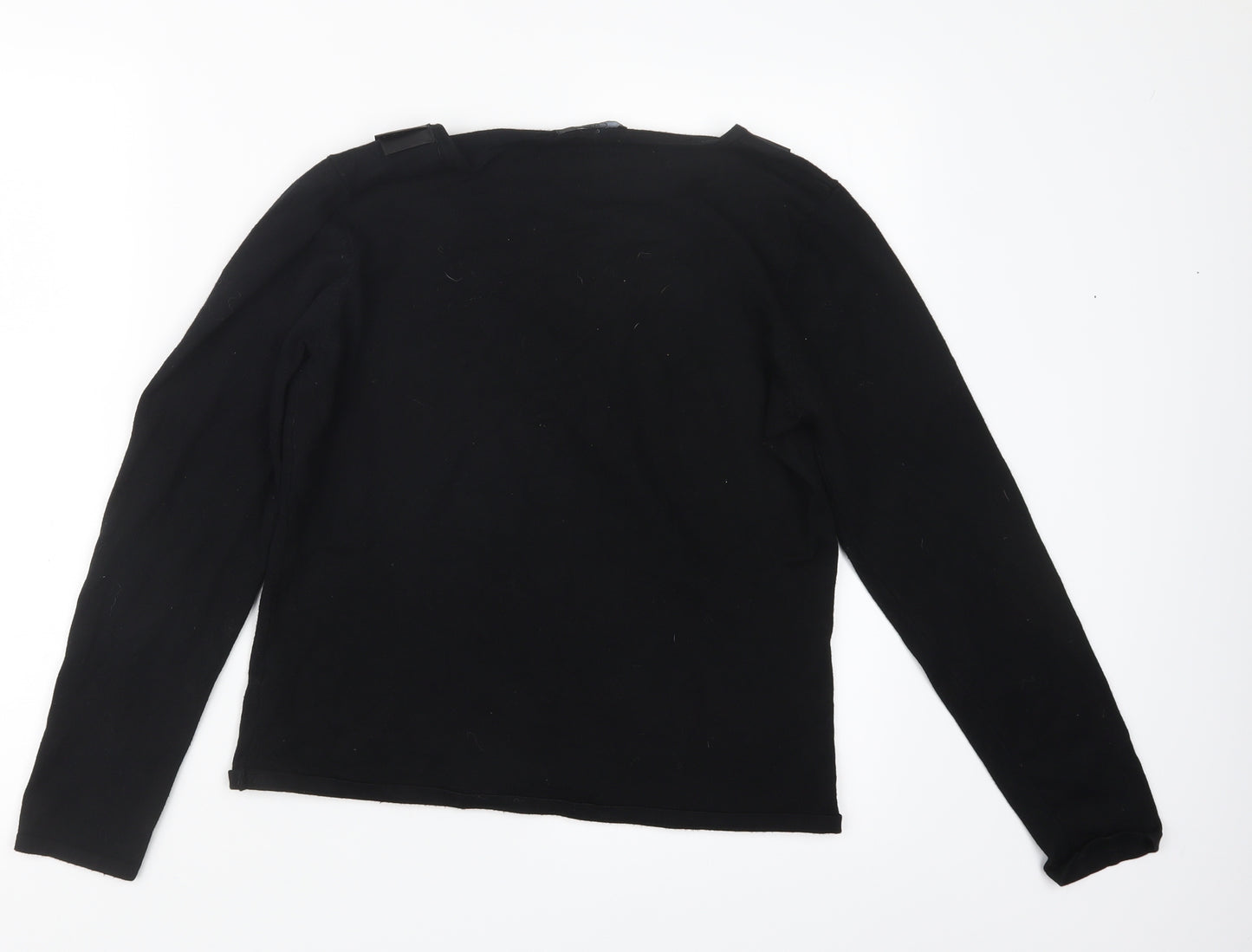 BM Womens Black  Knit Pullover Jumper Size S