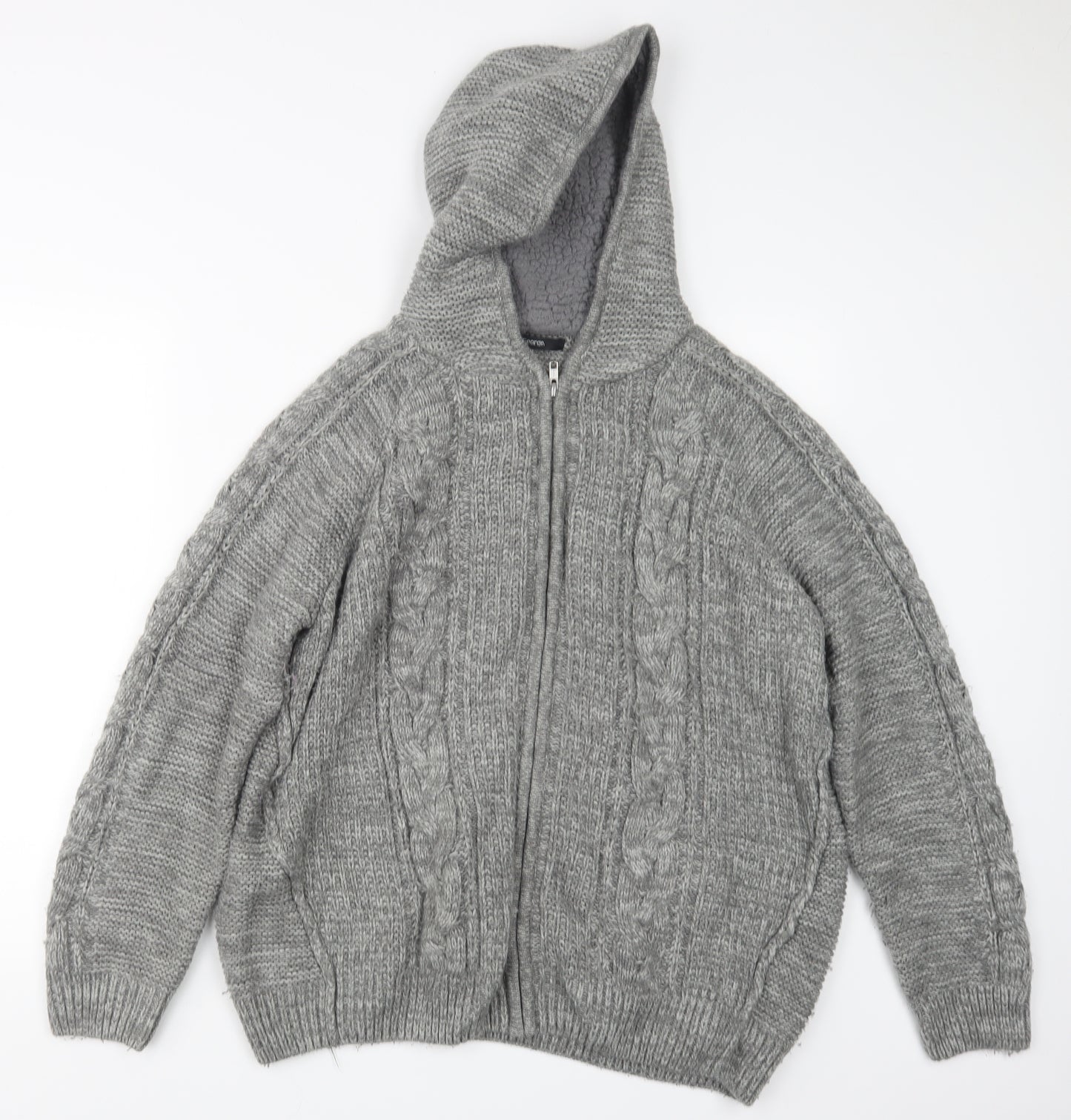 George Womens Grey  Knit Cardigan Jumper Size 22