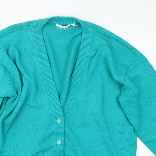 Joie de Vivre Womens Green  Knit Cardigan Jumper Size L