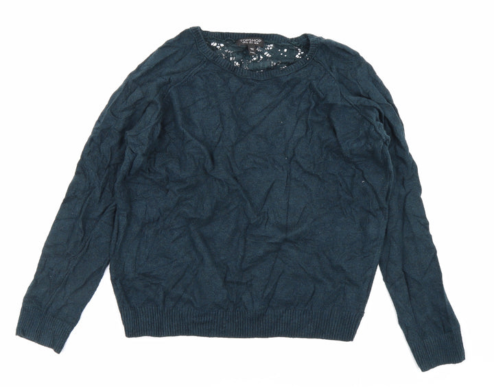 Topshop Womens Blue Pullover Jumper Size 10