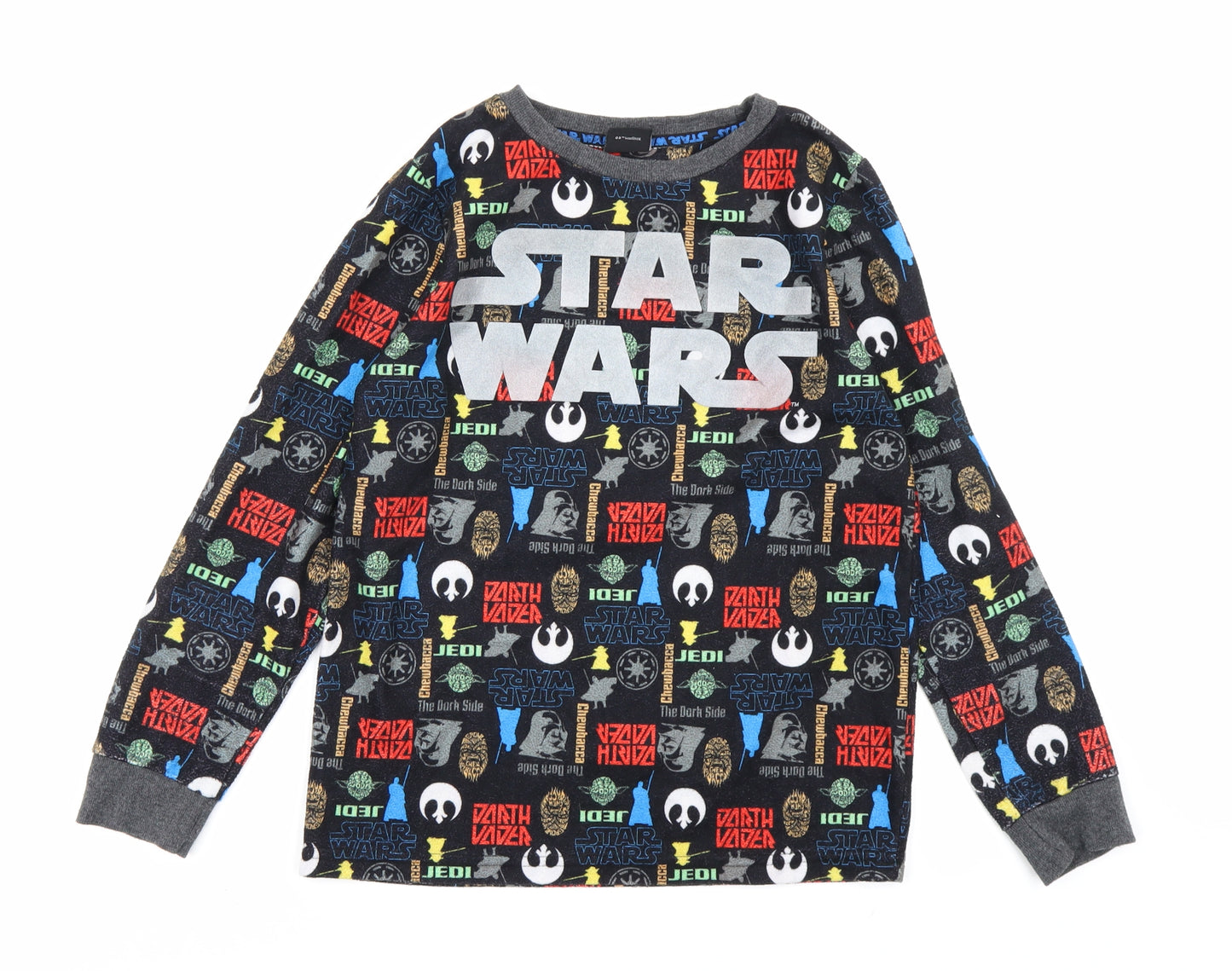 Star Wars Boys Black  Fleece Pullover Sweatshirt Size 10-11 Years