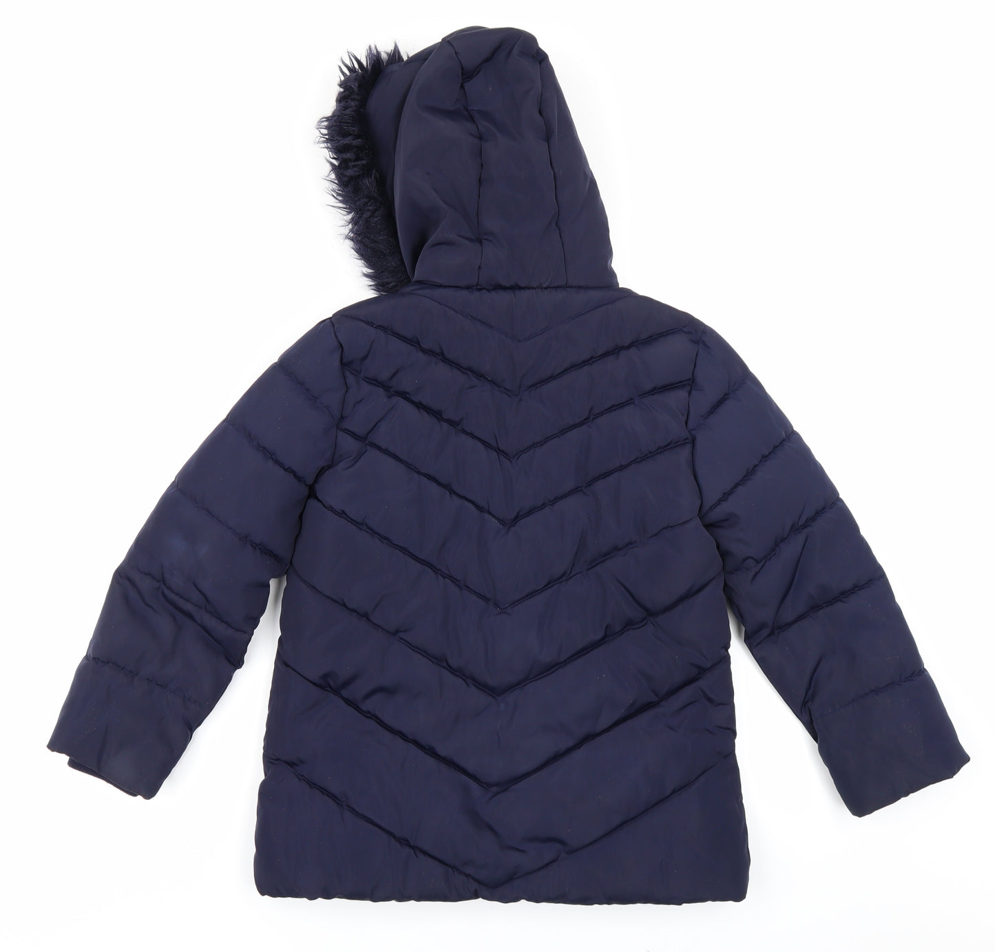 George Girls Blue   Parka Coat Size 8-9 Years