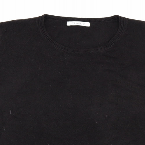 Classic Womens Black  Knit Basic T-Shirt Size 18