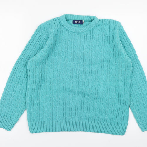 Mexe Womens Green  Knit Pullover Jumper Size M