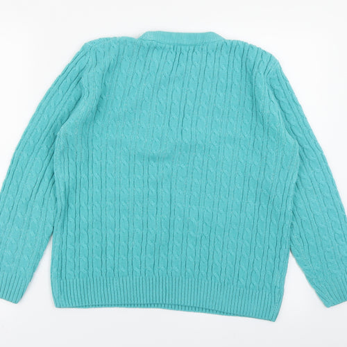 Mexe Womens Green  Knit Pullover Jumper Size M