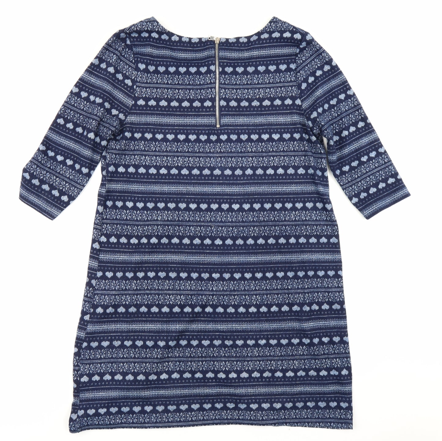 George Womens Blue Fair Isle  A-Line  Size 14