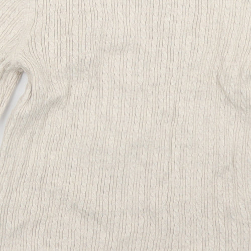 stradivarious Womens Beige  Knit Pullover Jumper Size S