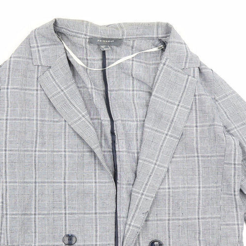 Primrk Womens Grey Check  Jacket Blazer Size 8