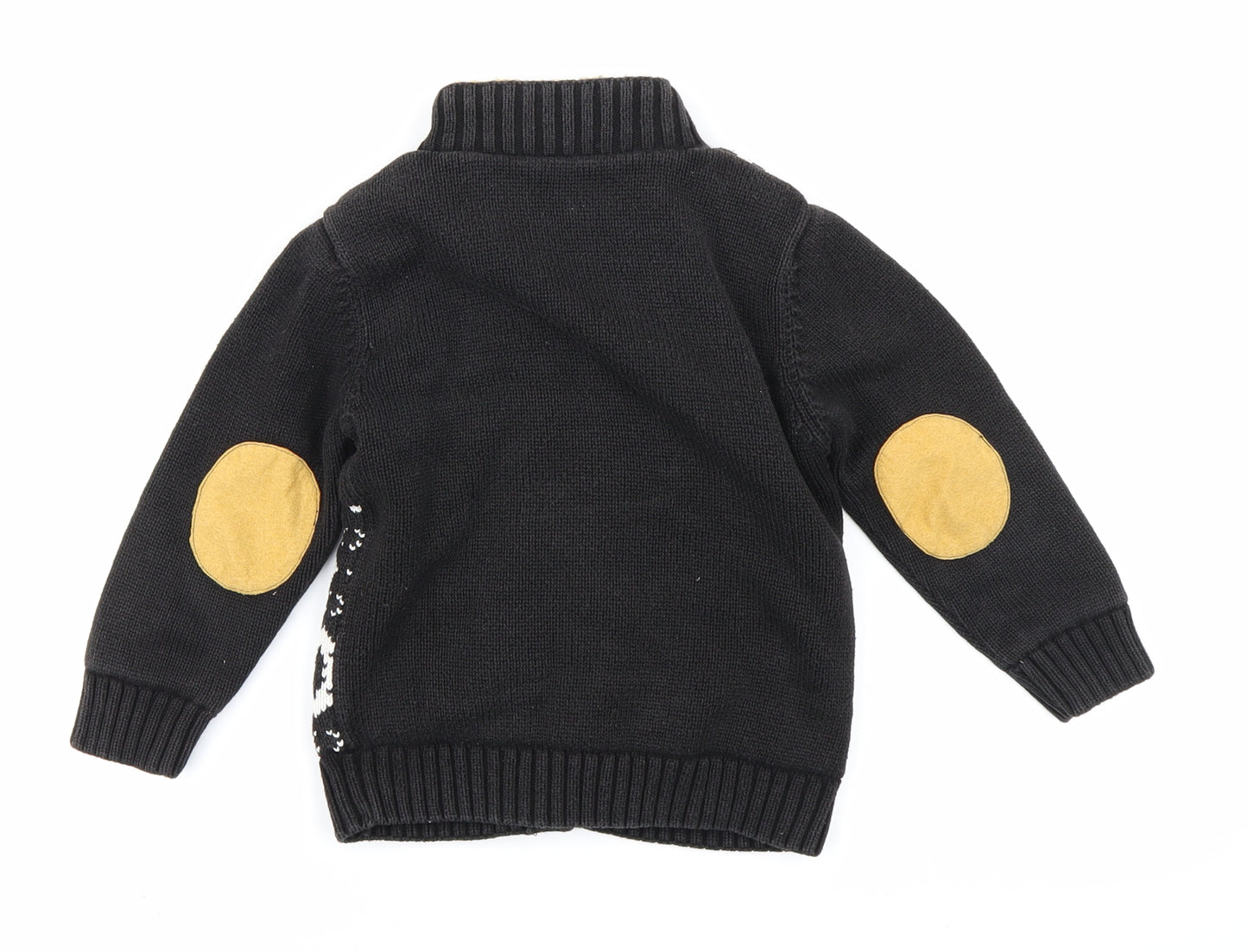 Indigo Boys Brown Fair Isle  Cardigan Jumper Size 3-4 Years
