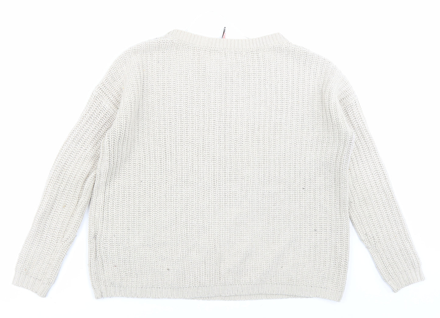 FB sister Womens Beige  Knit Pullover Jumper Size S