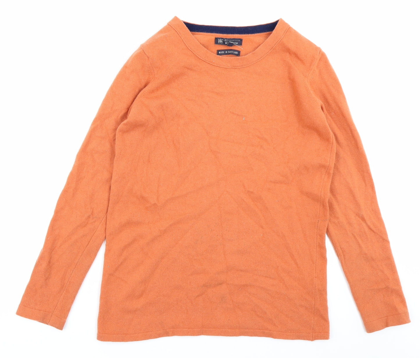 M&S Mens Orange  Knit Pullover Jumper