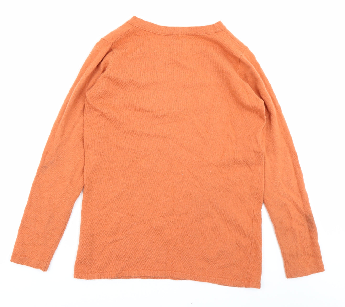 M&S Mens Orange  Knit Pullover Jumper