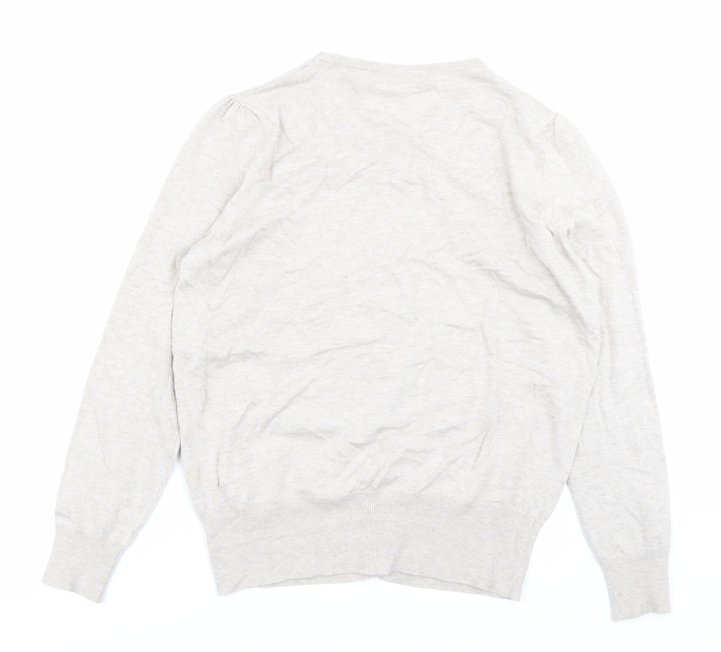 M&S Collection Womens Beige  Knit Cardigan Jumper Size 16