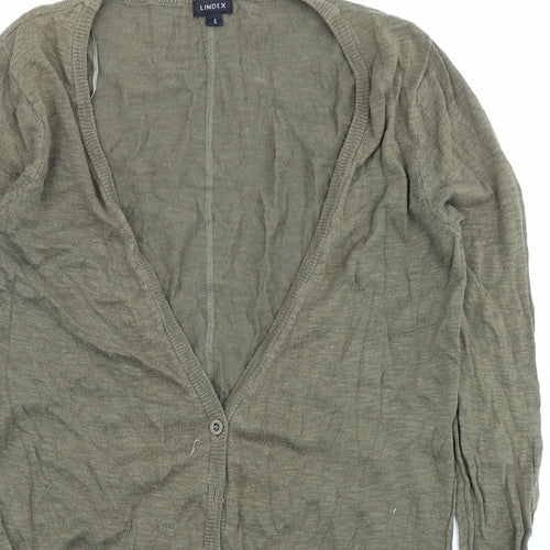 Lindex Womens Green   Cardigan Jumper Size S