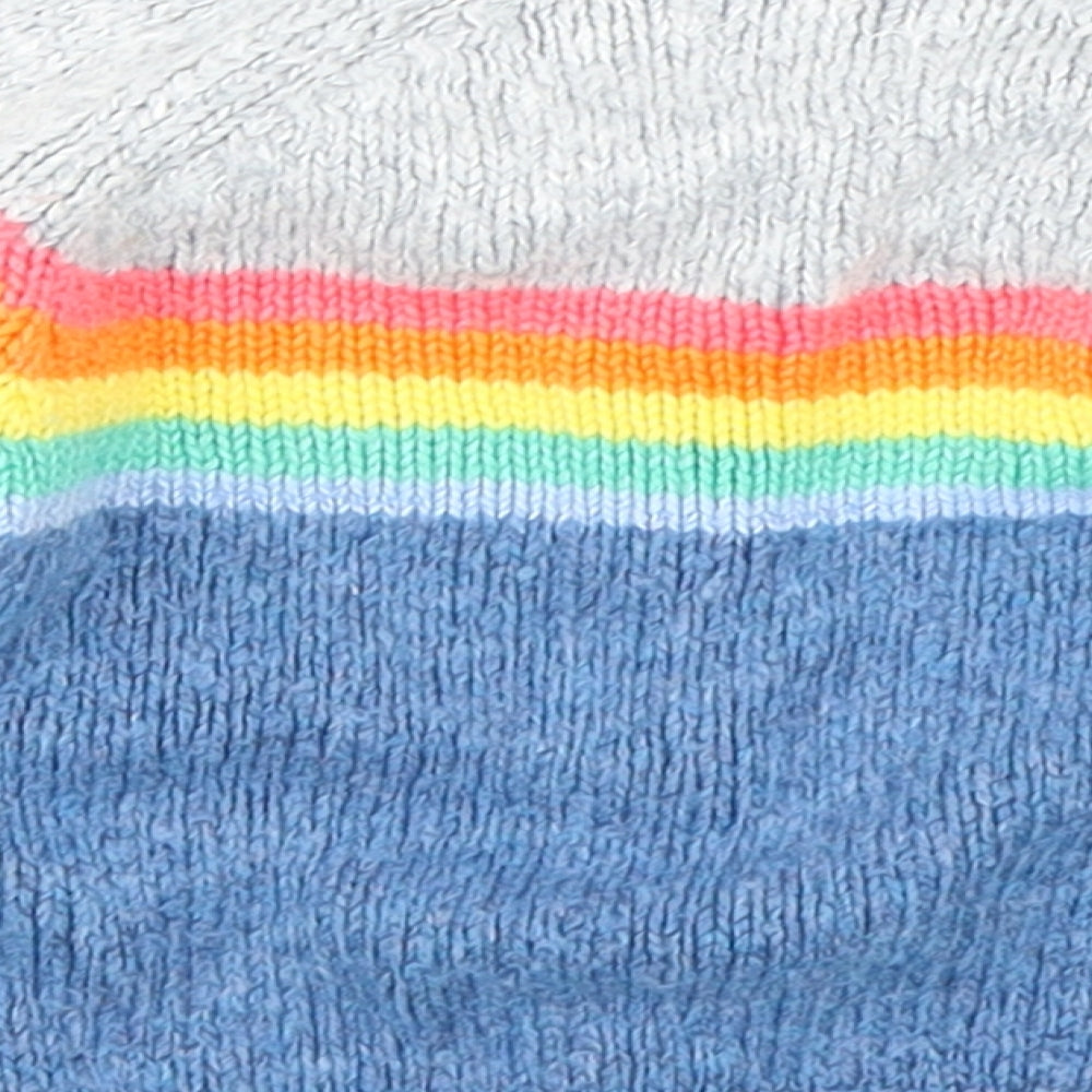 NEXT Baby Blue Striped  Cardigan Jumper Size 12-18 Months  - Rainbow