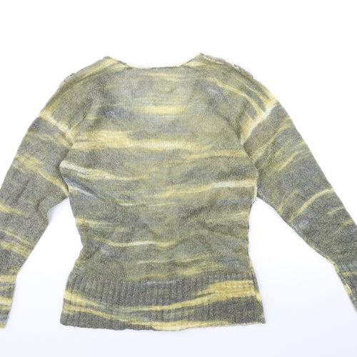 Preworn Womens Grey Striped  Pullover Jumper Size L