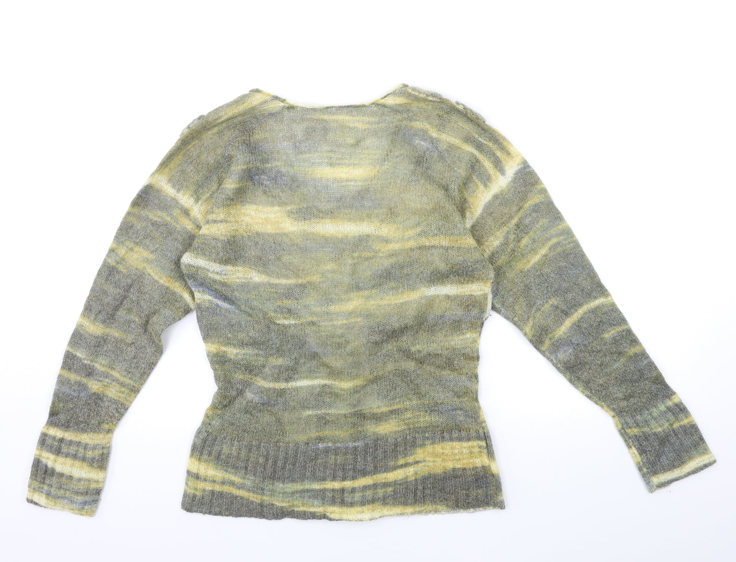 Preworn Womens Grey Striped  Pullover Jumper Size L