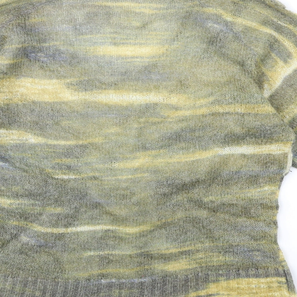 Preworn Womens Grey Striped  Pullover Jumper Size L