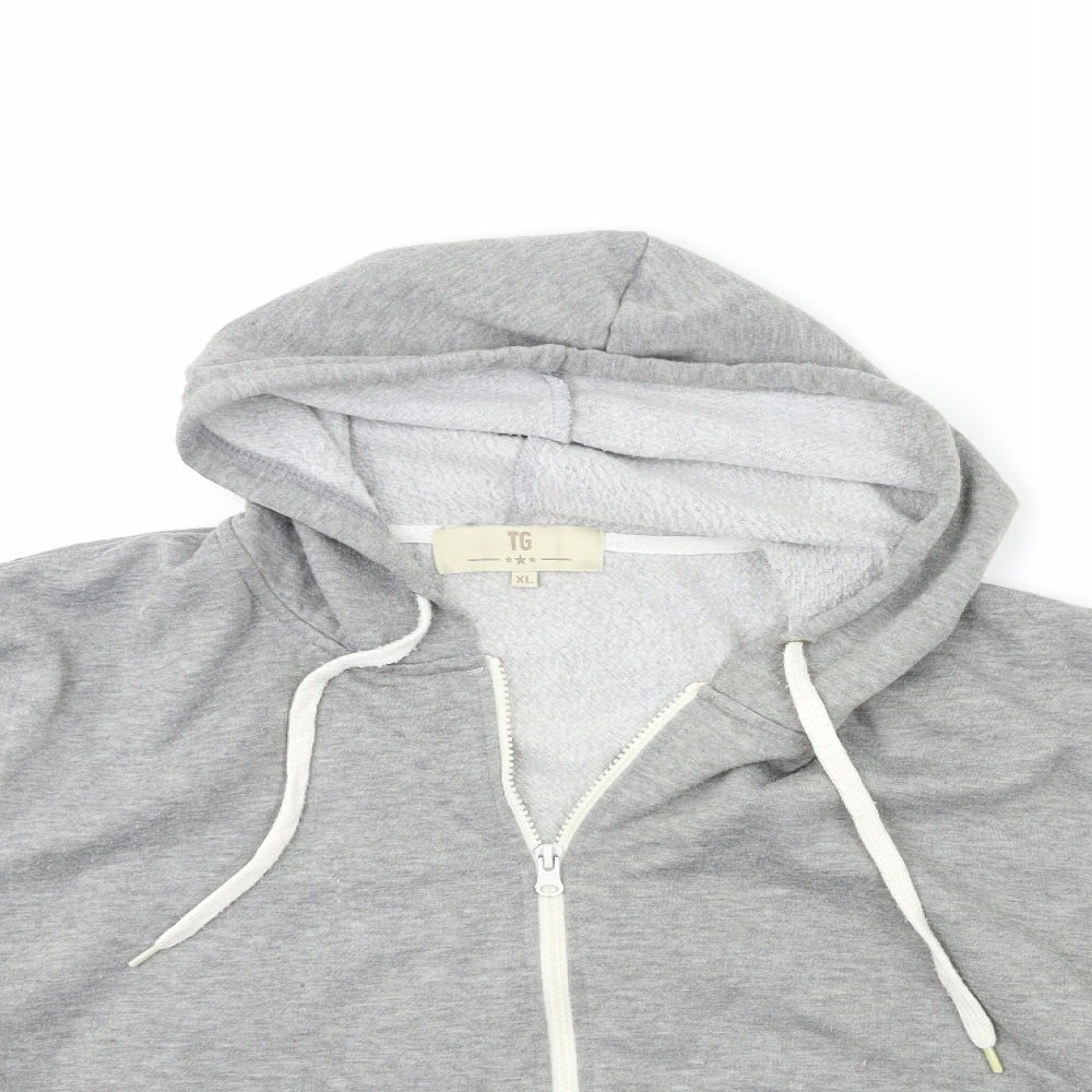 tg Mens Grey   Full Zip Hoodie Size XL
