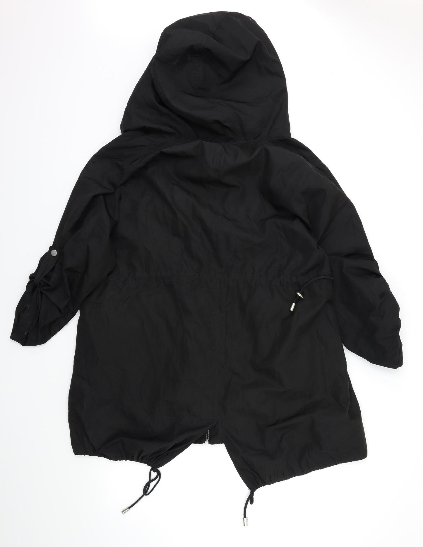 Parka in a Pocket Womens Black   Overcoat Coat Size XL