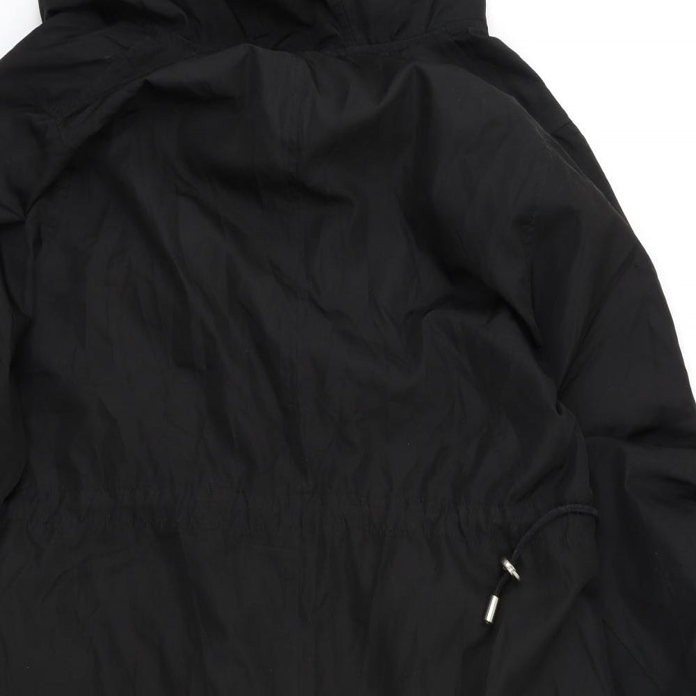 Parka in a Pocket Womens Black   Overcoat Coat Size XL
