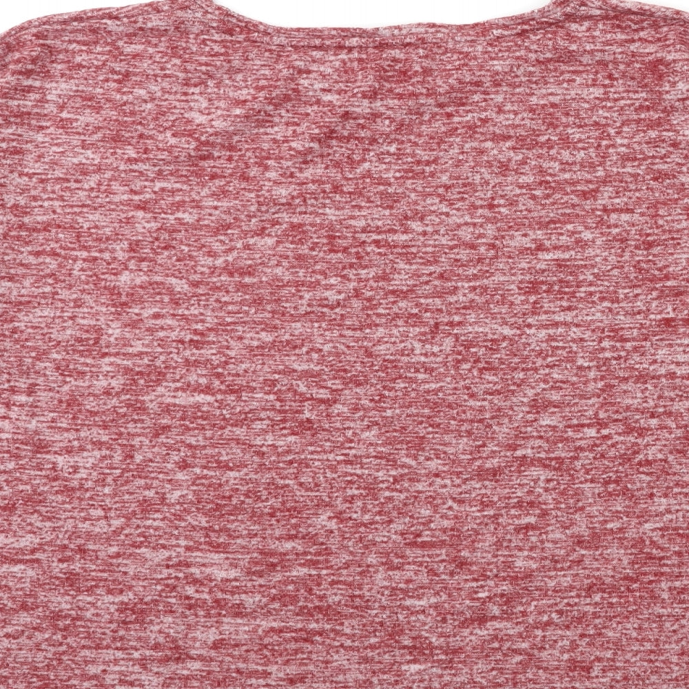 Nutmeg Womens Red  Knit Pullover Jumper Size 16