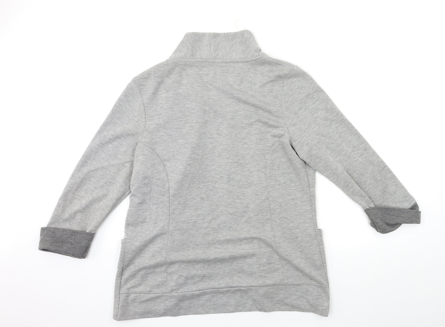 Internacionale Womens Grey   Cardigan Jumper Size 18