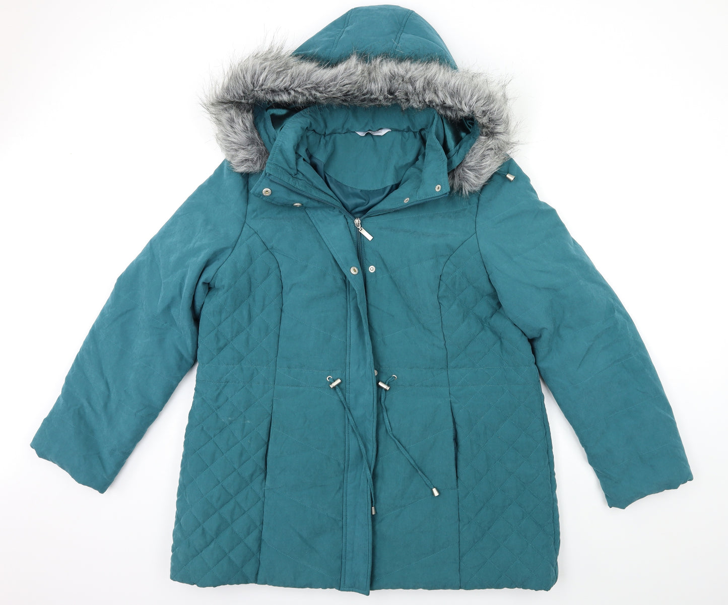 Classic Womens Blue   Parka Coat Size 18