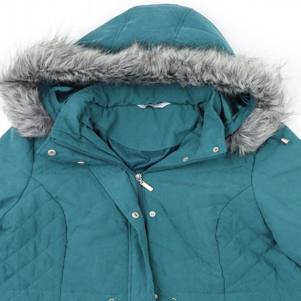 Classic Womens Blue   Parka Coat Size 18