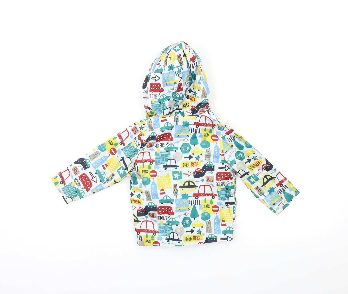 George Baby White Geometric  Rain Coat Coat Size 9-12 Months