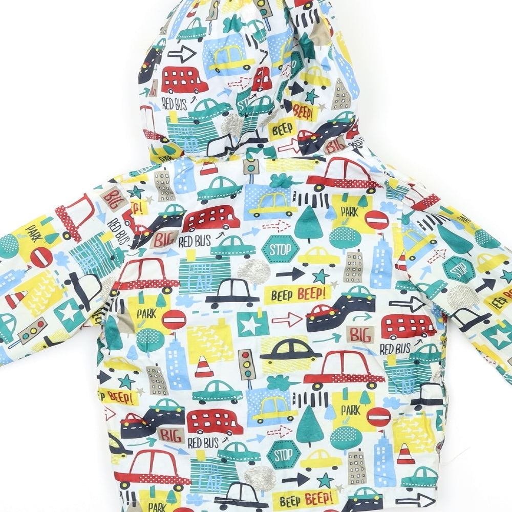 George Baby White Geometric  Rain Coat Coat Size 9-12 Months