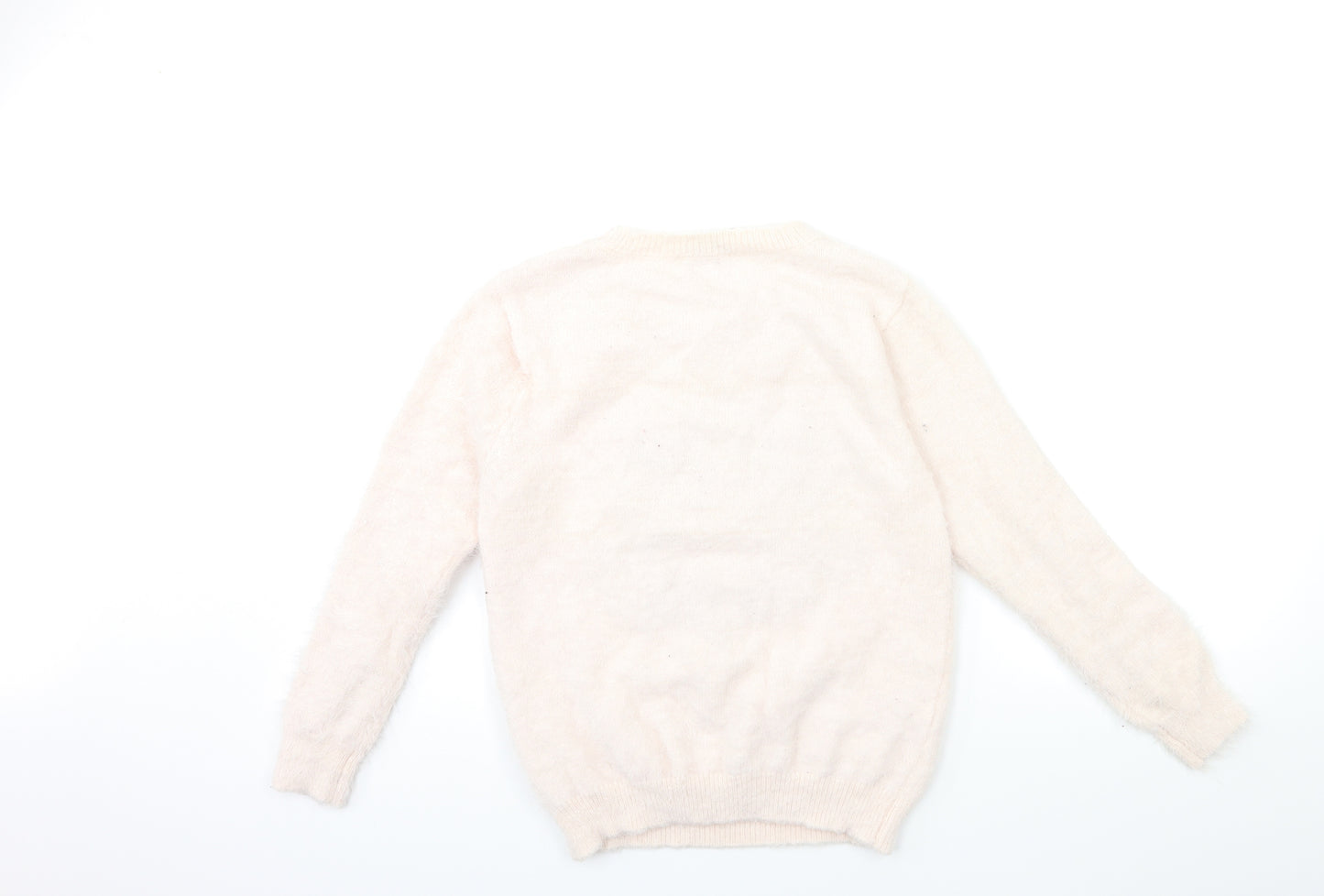 Peacocks Womens Pink  Knit Pullover Jumper Size M  - chrismas