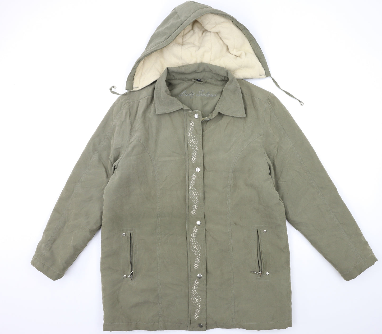 Lady Selena Womens Green   Overcoat Coat Size 12