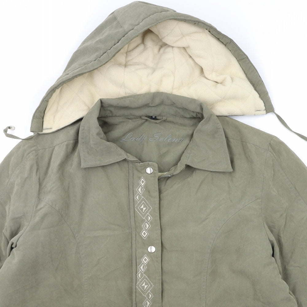 Lady Selena Womens Green   Overcoat Coat Size 12