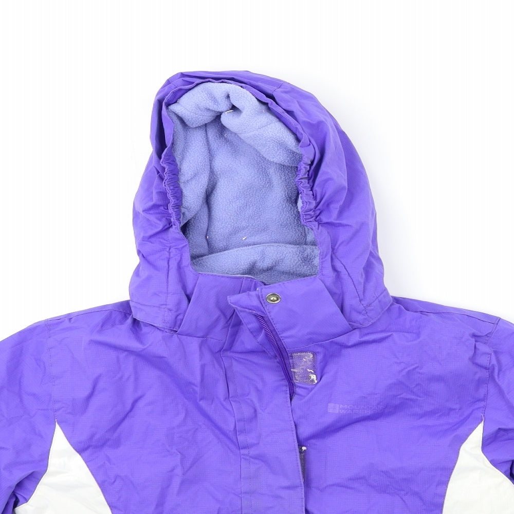 Mountain Warehouse Girls Purple   Rain Coat Coat Size 7-8 Years