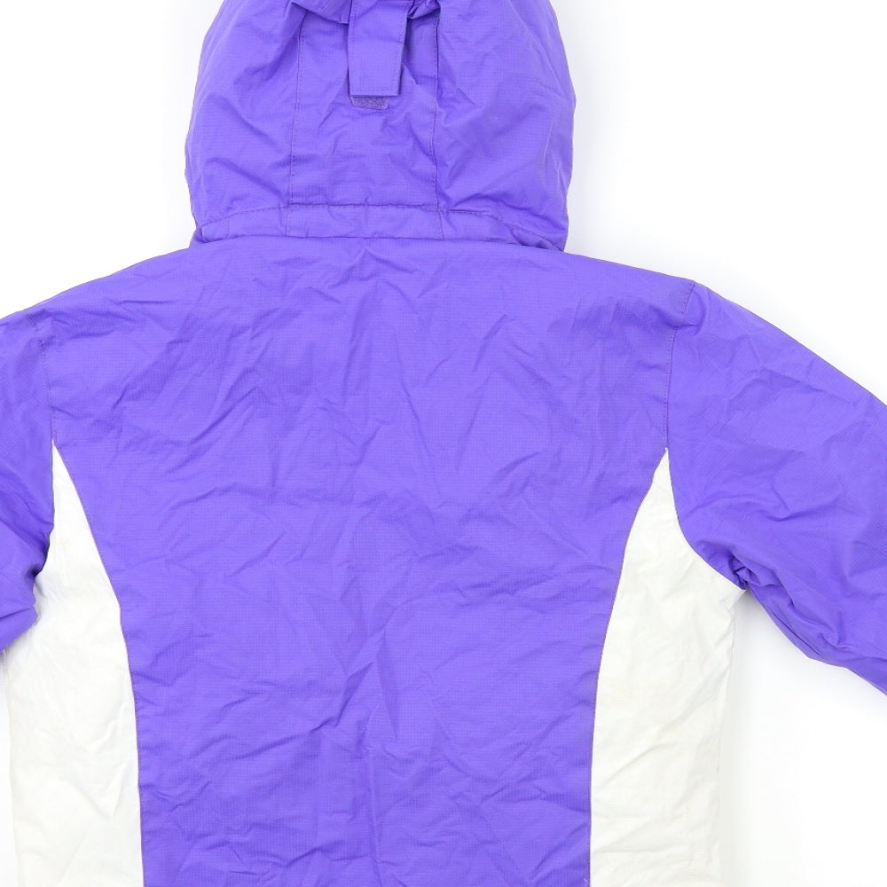 Mountain Warehouse Girls Purple   Rain Coat Coat Size 7-8 Years