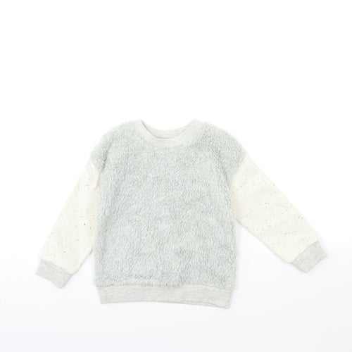 Hullabaloo Girls Grey   Pullover Sweatshirt Size 2-3 Years