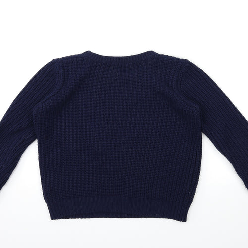Dorothy Perkins Womens Blue  Knit Pullover Jumper Size 14