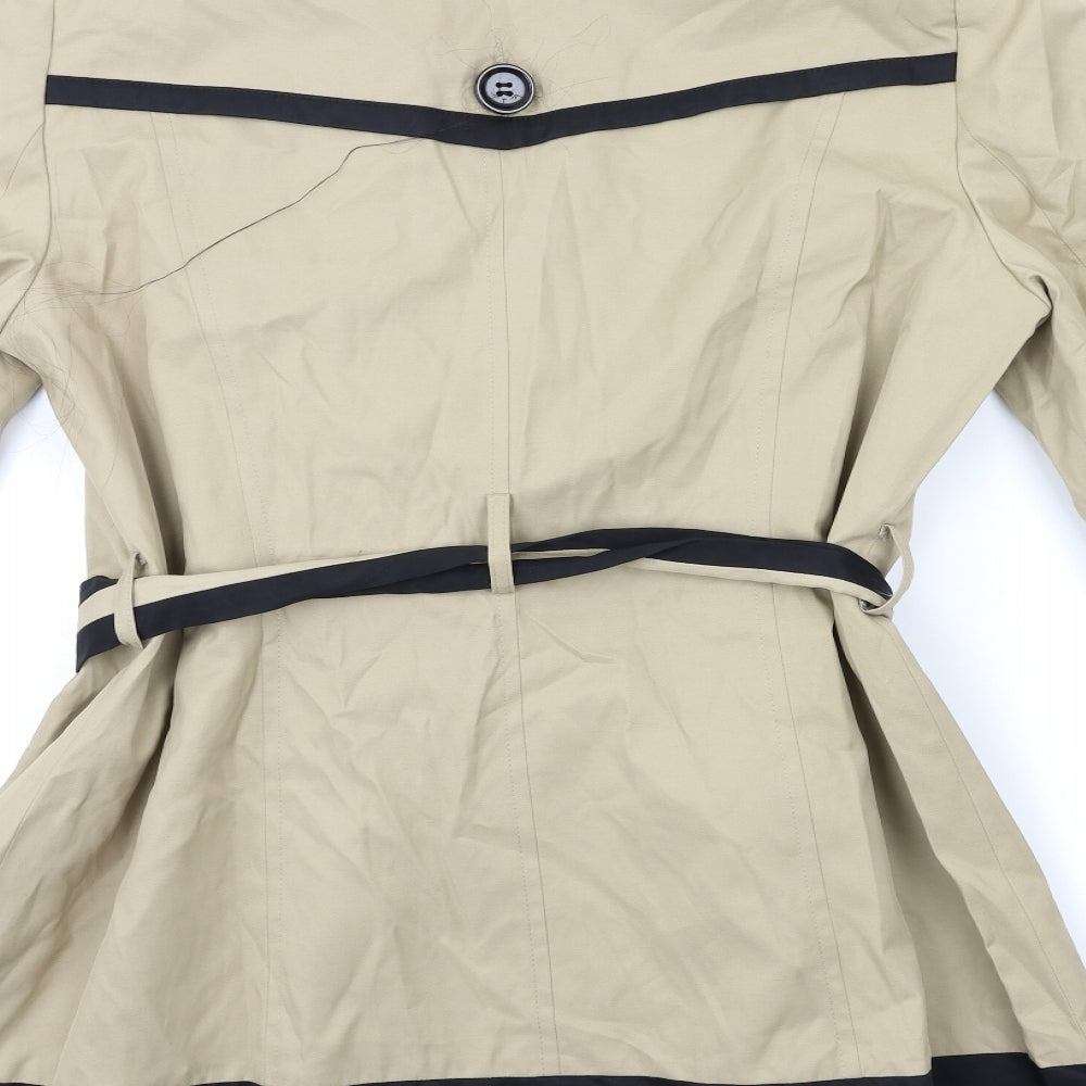 Principles Womens Beige   Trench Coat Coat Size 16