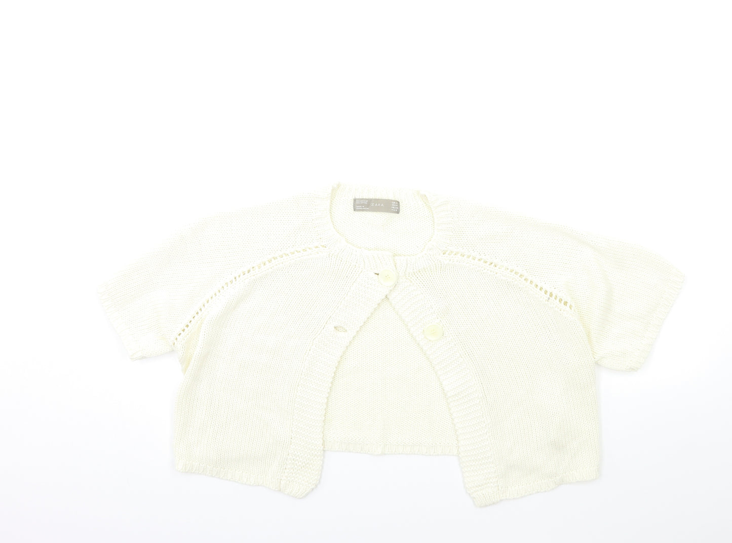 Zara Womens Beige  Knit Cardigan Jumper Size M